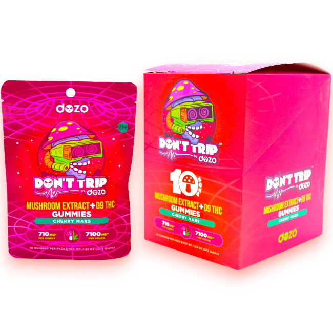 Dozo Don't Trip Gummies Mushroom Extract + D9 + THC 710mg