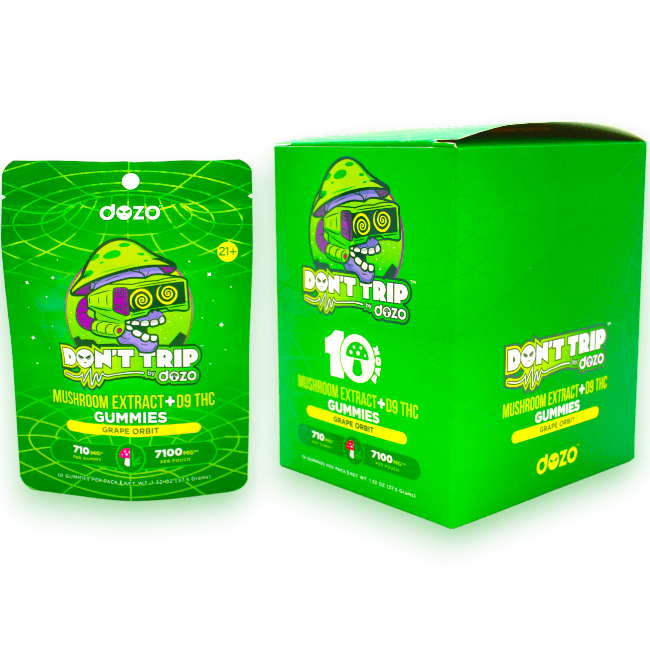 Dozo Don't Trip Gummies Mushroom Extract + D9 + THC 710mg