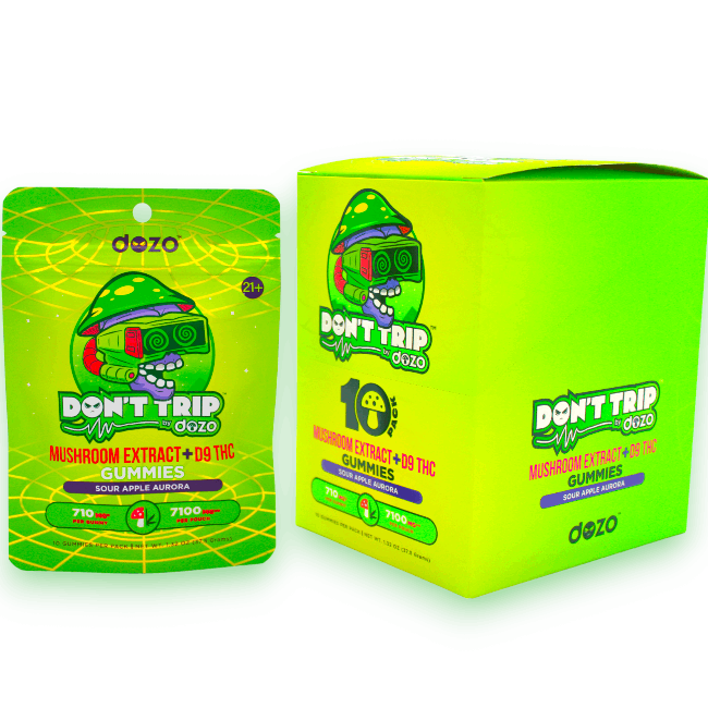 Dozo Don't Trip Gummies Mushroom Extract + D9 + THC 710mg