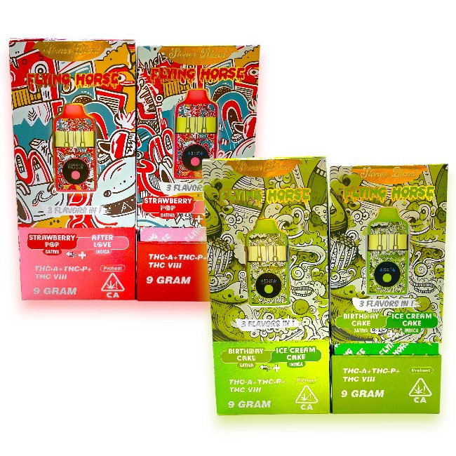 FLYING HORSE | STONER BLEND | 9 GM | THC IX + THCP + THC VIII | 3 FLAVORS | 5 CT product image