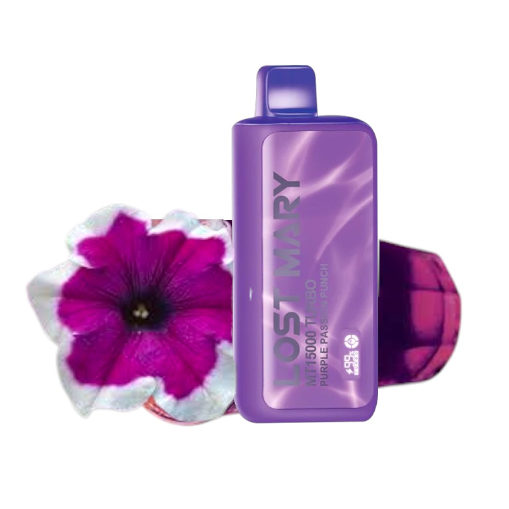 Vape Flavors Purple Passion Punch MT15000 Turbo Disposable Pod Australia Lost  Mary