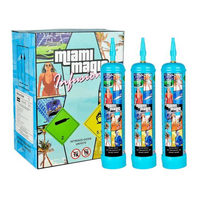 MIAMI MAGIC INFUSION NOVELTY CREAM CHARGER TANK 640GM/CT 1CT