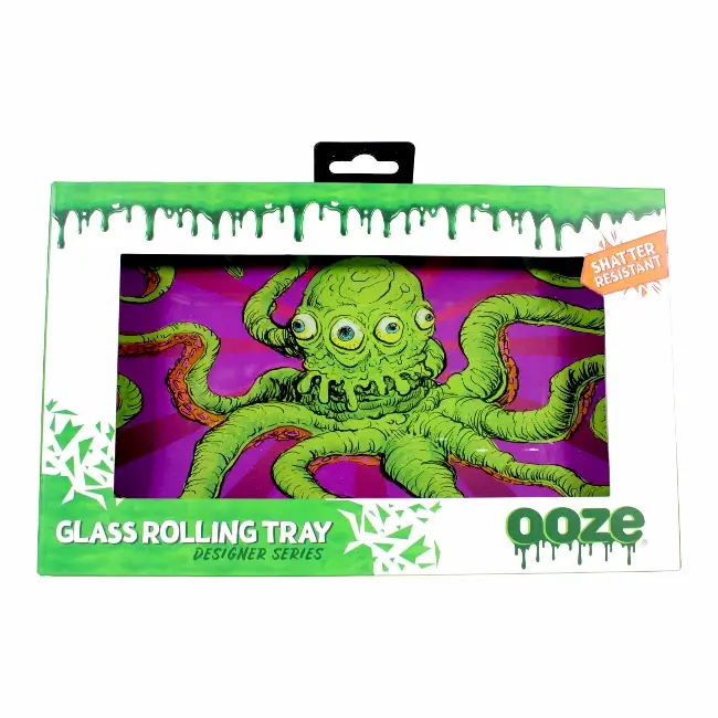 OOZE ROLLING TRAY | SHATTER RESISTANT GLASS - SIR INKS A LOT - MEDIUM product image