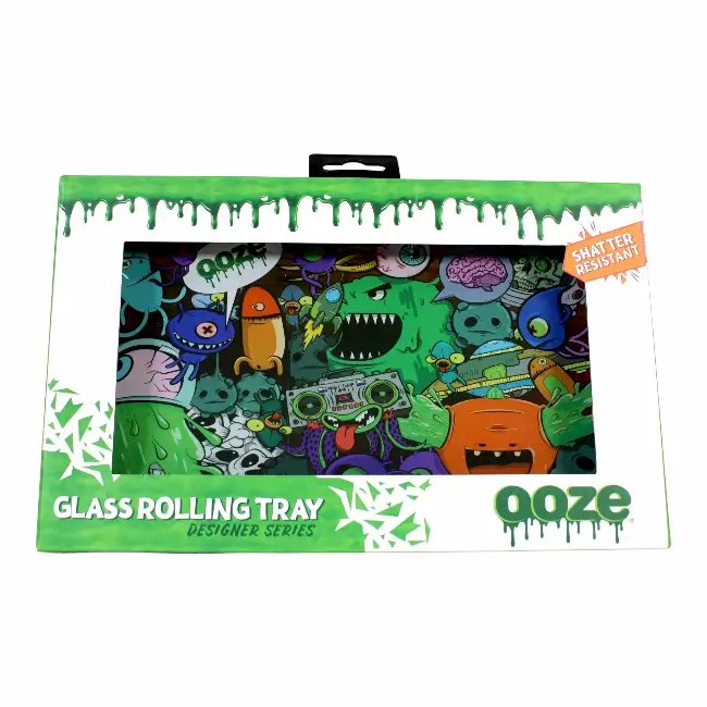 OOZE ROLLING TRAY | SHATTER RESISTANT GLASS - MONSTROSITY - MEDIUM product image