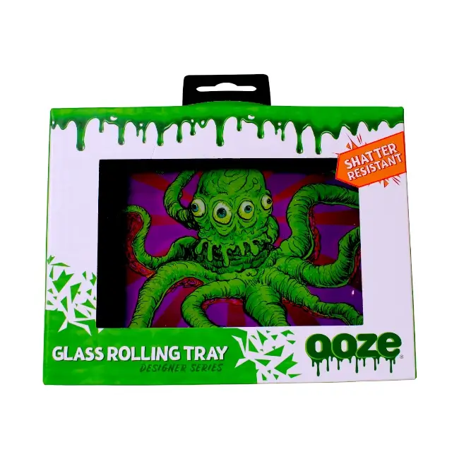 OOZE ROLLING TRAY | SHATTER RESISTANT GLASS - SIR INKS A LOT - SMALL product image