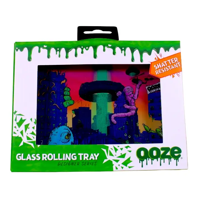 OOZE ROLLING TRAY | SHATTER RESISTANT GLASS - AFTER HOURS - SMALL product image