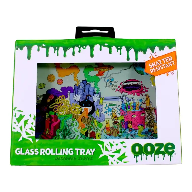 OOZE ROLLING TRAY | SHATTER RESISTANT GLASS - IMAGINARIUM - SMALL product image