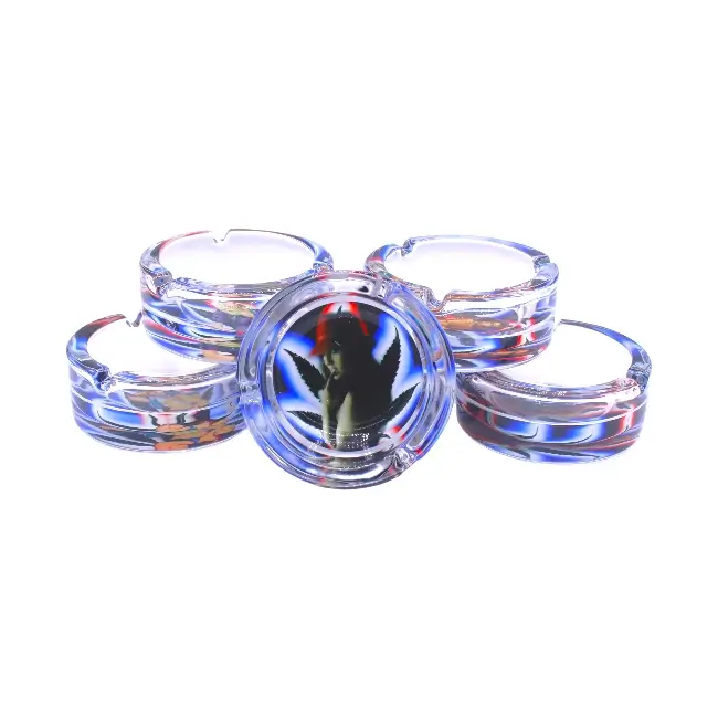 FUJIMA | GA47 4.5IN SQUARE GLASS ASHTRAY - WOLVES 6CT product image