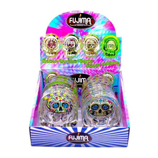 FUJIMA | GA10 GLOW IN DARK GLASS ASHTRAY ANIMAL 6CT product image