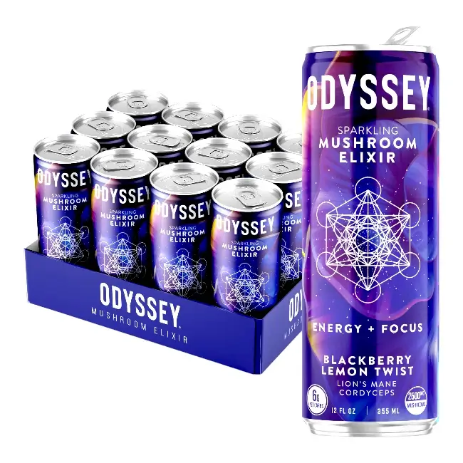 ODYSSEY | ENERGY DRINK - MUSHROOM ELIXIR - BLACKBERRY LEMONTWIST - 12OZ - 12PK/CS product image