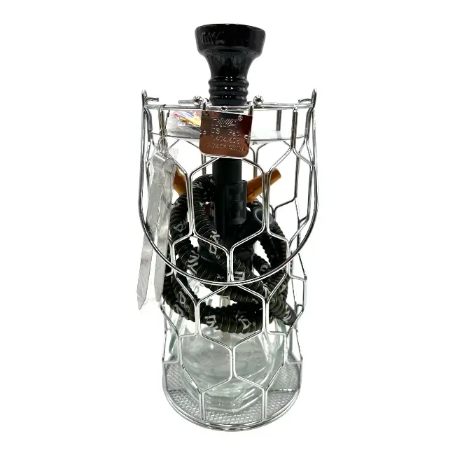 MYA | HOOKAH | GOLAZO W258 - WIRE BASKET - 1 HOSE - BLACK STEM CLEAR product image