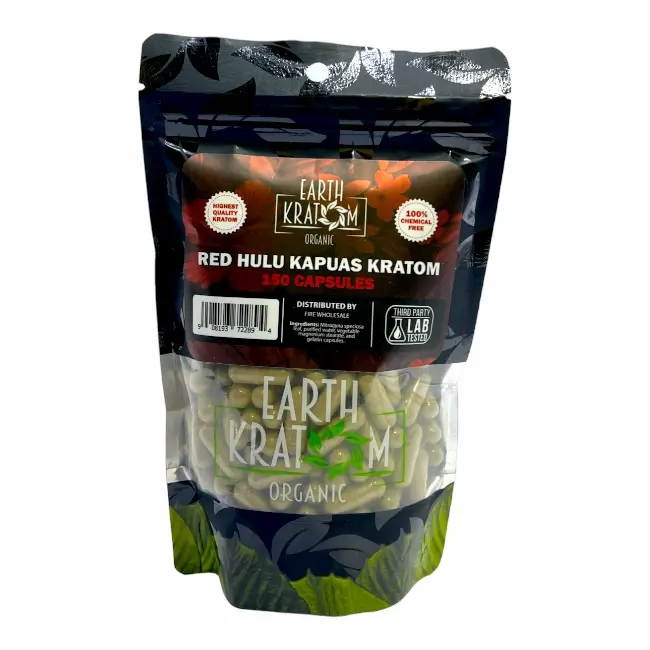 Red Hulu Kapuas Vs Maeng Da EARTH KRATOM ORGANIC - KRATOM - CAPSULE - 150CT/PK