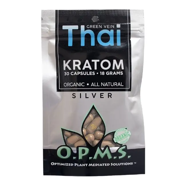 OPMS KRATOM SILVER:OPMS KRATOM 18 GM | 30 CT | GREEN VIEN | THAI product image