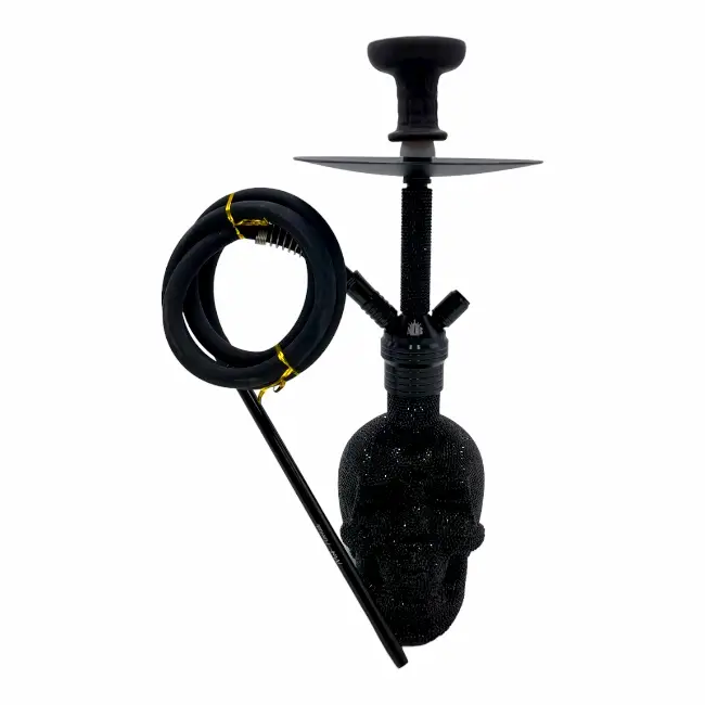 MOB | HOOKAH | 19" SWAROVSKI SKULL |  Black product image