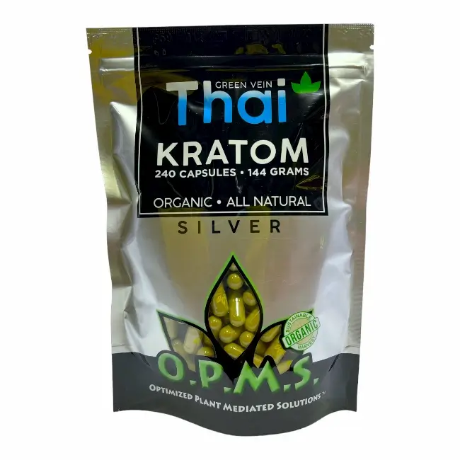 OPMS KRATOM | SILVER | 144 GM | 240 CT | THAI GV product image