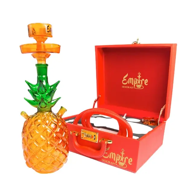 EMPIRE HOOKAH | HOOKAH KIT | 14" | VANITY CASE | 1 HOSE | 1 CT | PINEAPPLE | ORANGE product image
