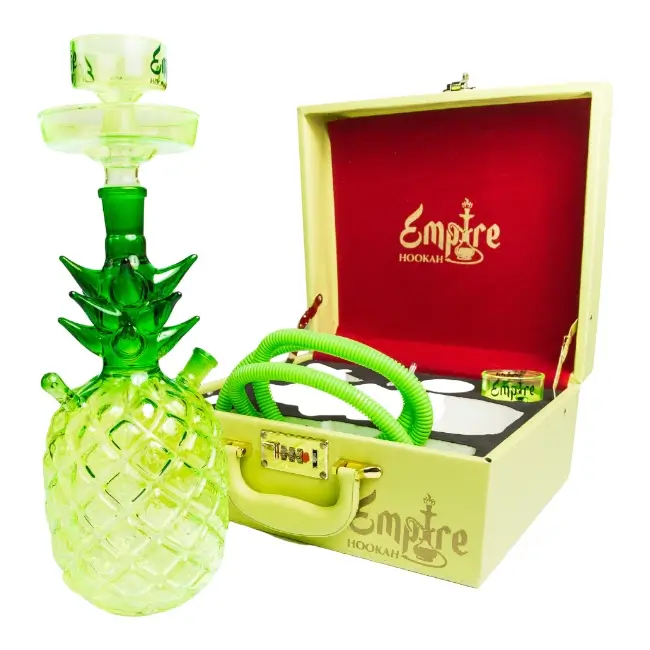 EMPIRE HOOKAH | HOOKAH KIT | 14" | VANITY CASE | 1 HOSE | 1 CT | PINEAPPLE | YELLOW product image