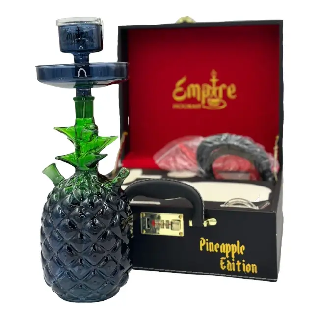 EMPIRE HOOKAH | HOOKAH KIT | 14" | VANITY CASE | 1 HOSE | 1 CT | PINEAPPLE | BLACK product image