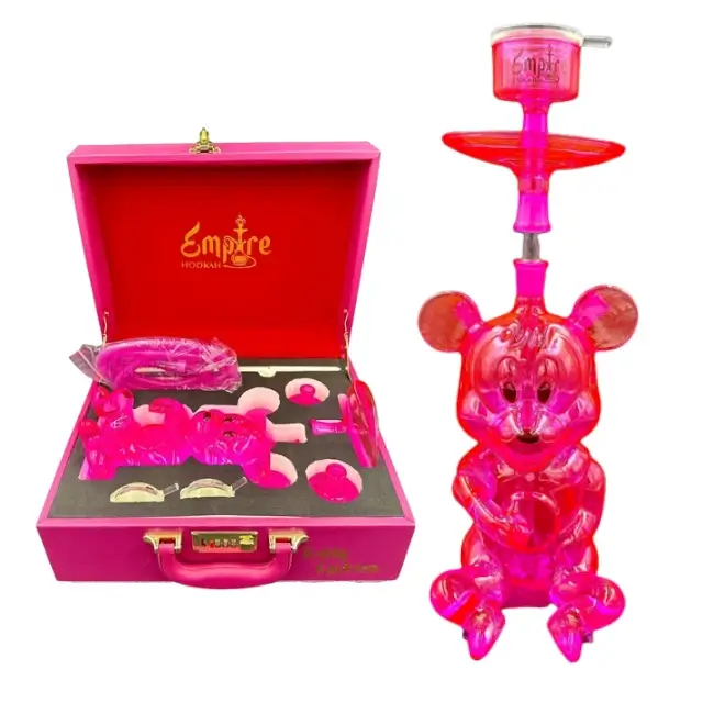 EMPIRE HOOKAH | HOOKAH KIT | 16" | VANITY CASE | 1 HOSE | 1 CT | TEDDY BEAR | PINK product image