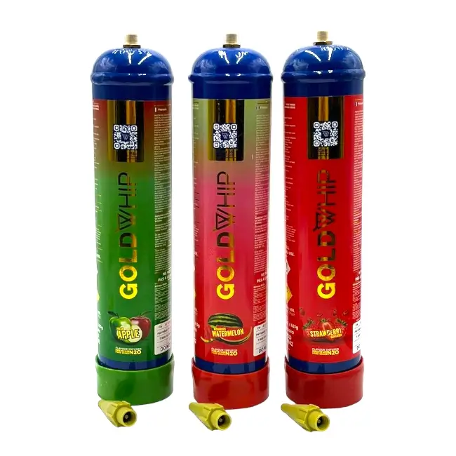 GOLD WHIP NOVELTY CREAM CHARGER TANK 615GM/CT 6CT/CS ASSORTED