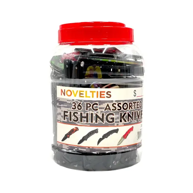 NOVELTY KNIFE FISHING KNIFE 36CT/JR ASSORTED DESIGN