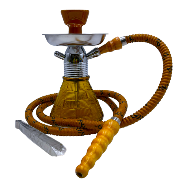 MYA | HOOKAH | PETITE - 1 HOSE - AMBER CHROME product image