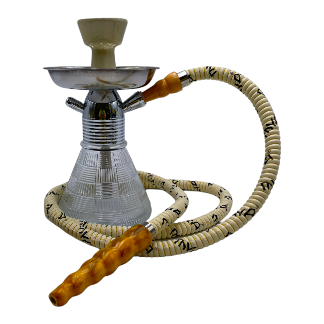 MYA | HOOKAH | PETITE - 1 HOSE - CLEAR CHROME product image